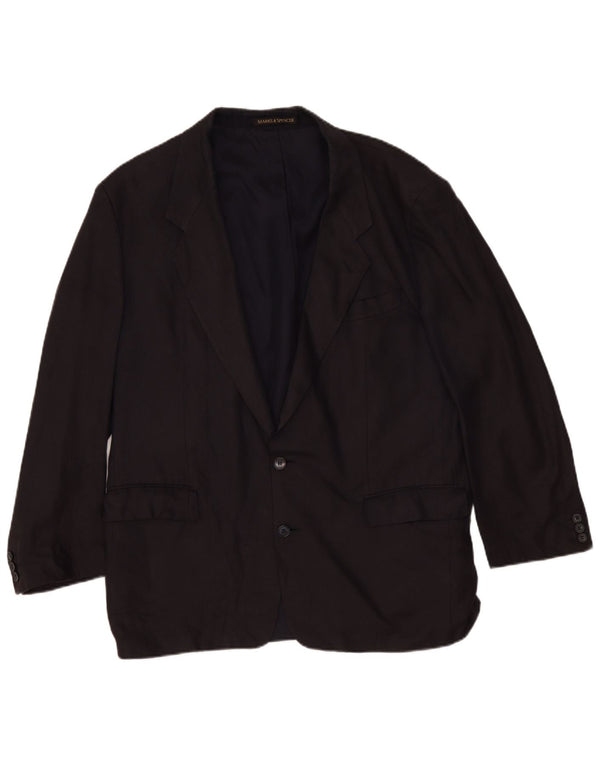 Marks & Spencer muška jakna sa 2 gumba UK 44 XL Black Lan Classic