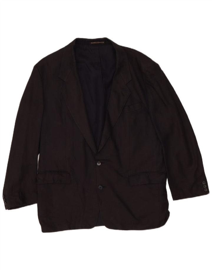 Marks & Spencer muška jakna sa 2 gumba UK 44 XL Black Lan Classic