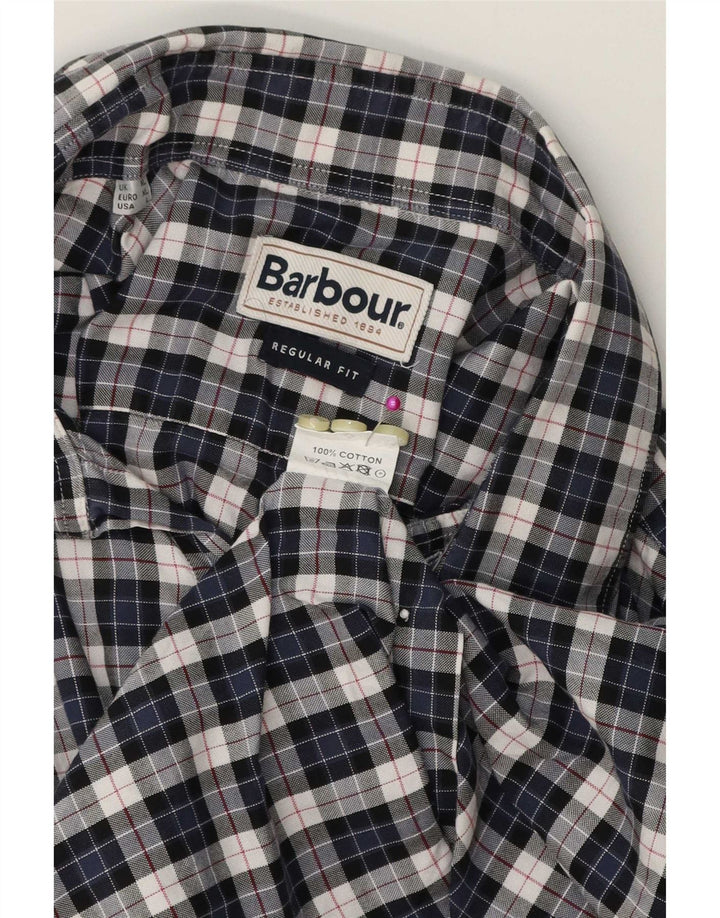 Barbour muška flanelska košulja XL tamnoplavi karirani pamuk