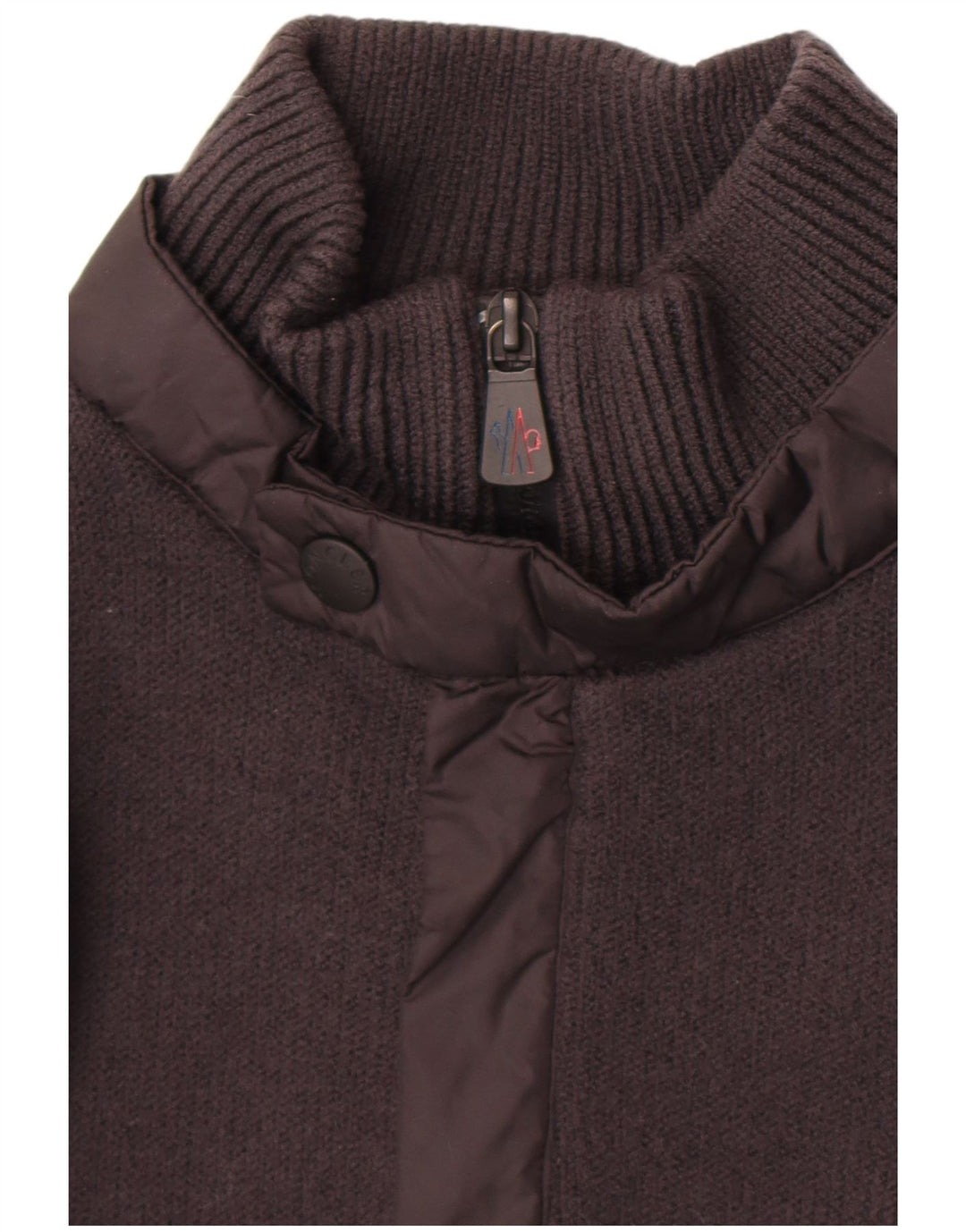 Moncler muški džemper s izrezom i velikim sivim vunenim puloverom