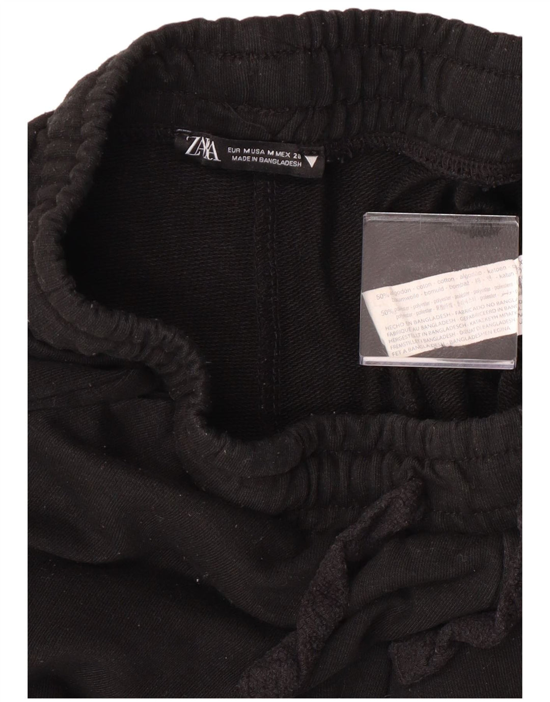 Ženska trenirka Zara Joggers UK 12 srednje crni pamuk