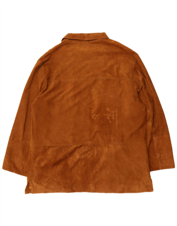 Vintage muška antilop jakna veličina 62 4XL smeđa koža