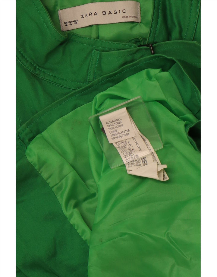 ZARA ženska pomoćna jakna UK 18 XL Zeleni pamuk