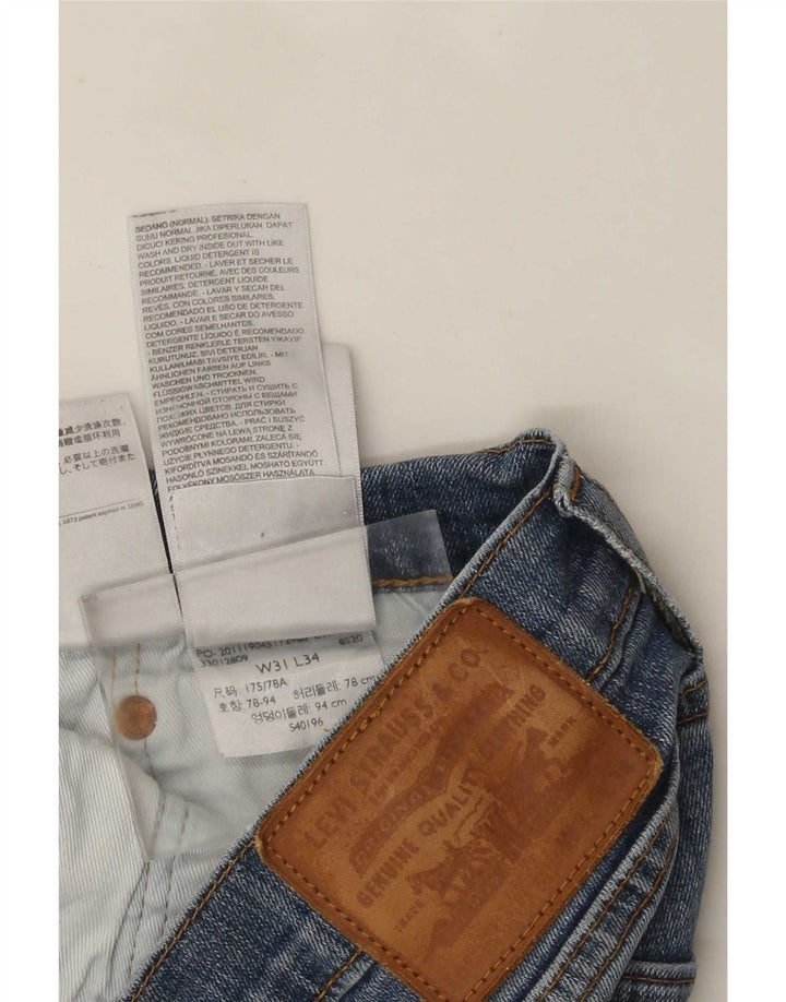 Levi's muške uske traperice s oštećenjem W31 L29, plavi pamuk