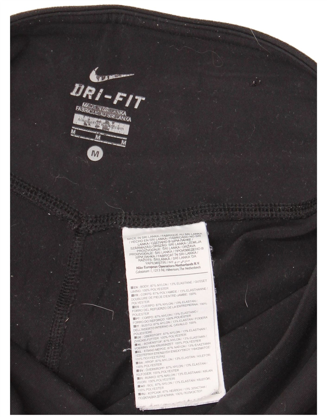 NIKE Ženske Dri Fit Leggings UK 12 Srednji crni najlon