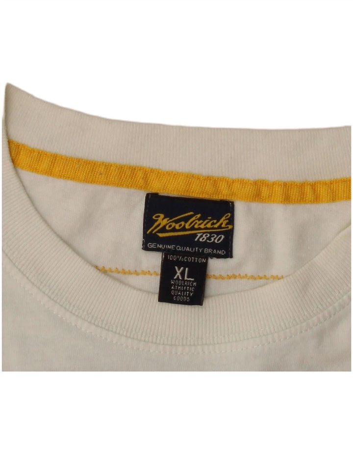 Woolrich muška majica s grafičkim motivima XL bijeli pamuk
