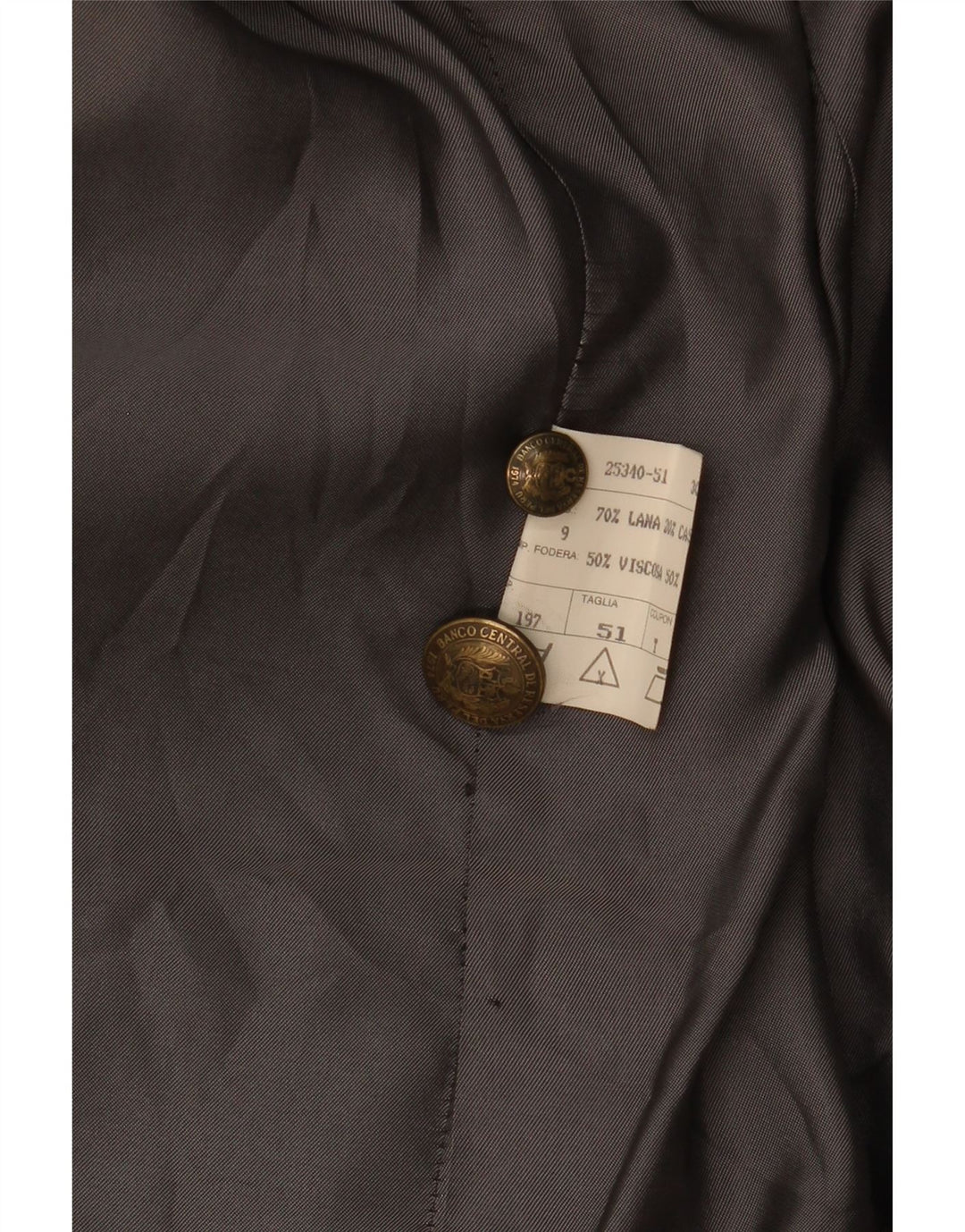 Vintage ženski sako s 2 gumba IT 51 2XL siva vuna