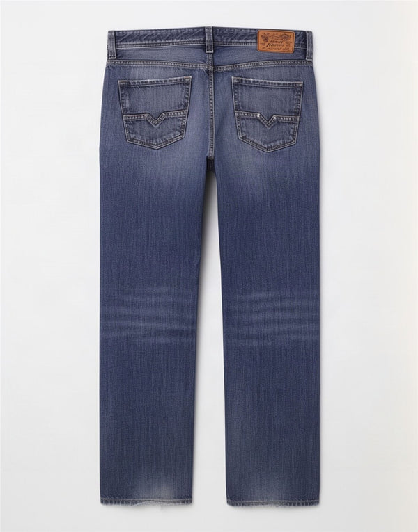 Diesel Mens Larkee Regular Straight Jeans W36 L32 Plavi pamuk