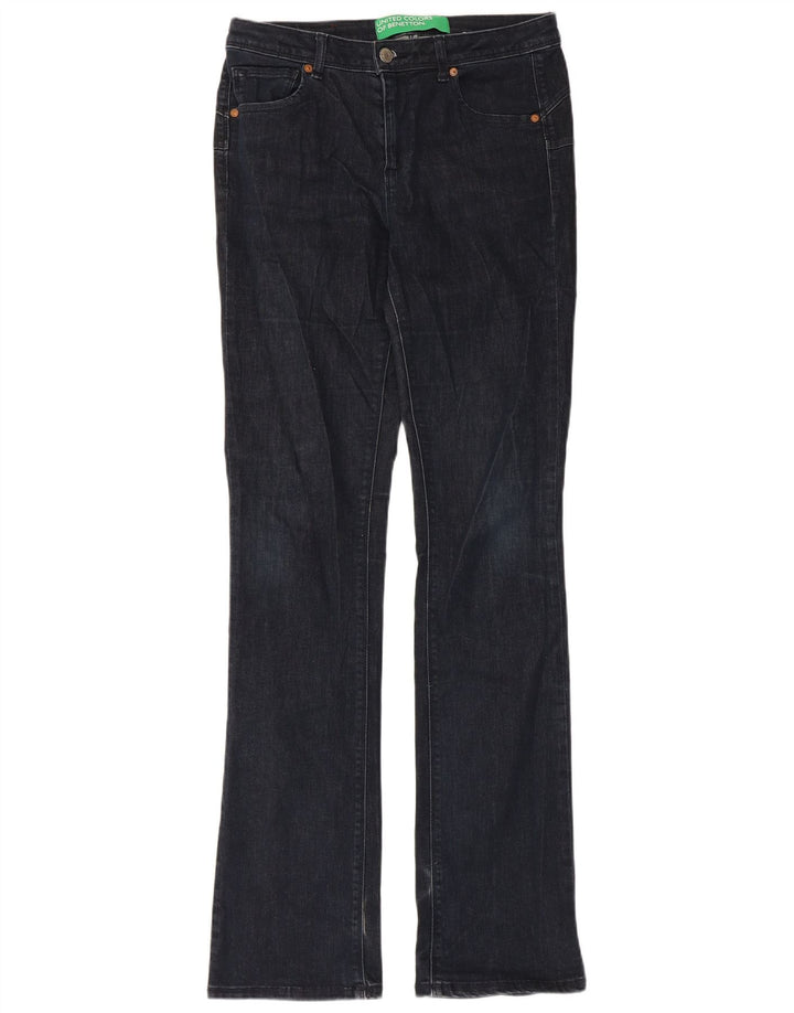 Ženske traperice Benetton Bootcut W30 L34 tamnoplave
