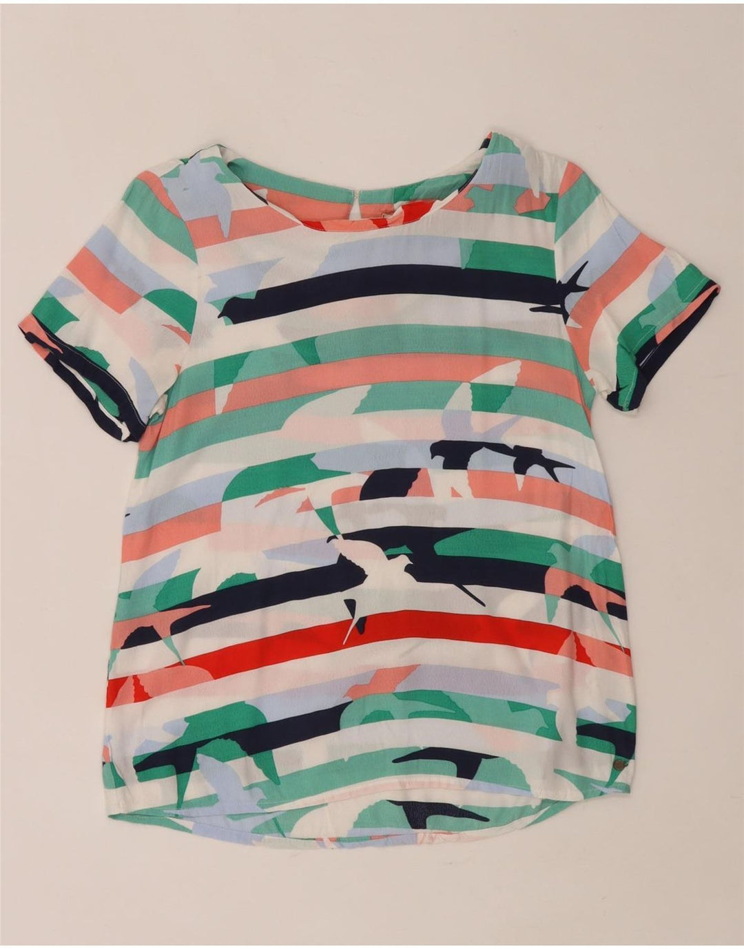 WHITE STUFF Ženski grafički gornji dio bluze UK 12 srednje raznobojne pruge