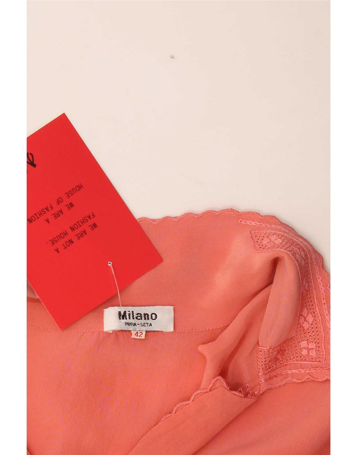 Vintage ženska bluza košulja EU 42 velika ružičasta svila
