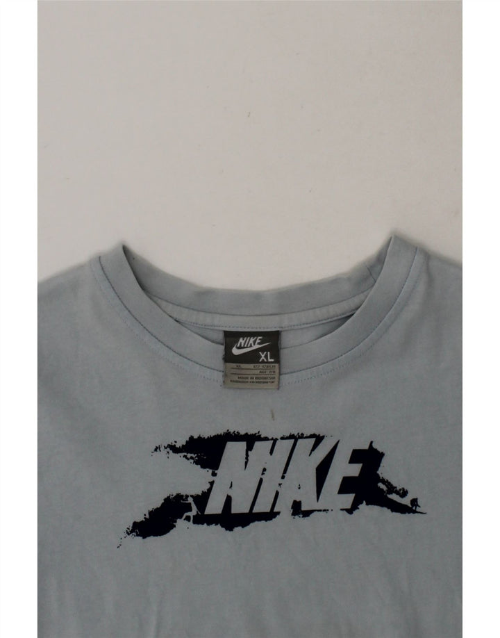 NIKE Boys Graphic T-Shirt Top 7-8 Years Blue Cotton Vintage Nike and Second-Hand Nike from Messina Hembry 