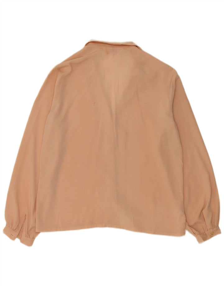 Vintage ženska košulja bluza UK 14 srednje bež točkasta