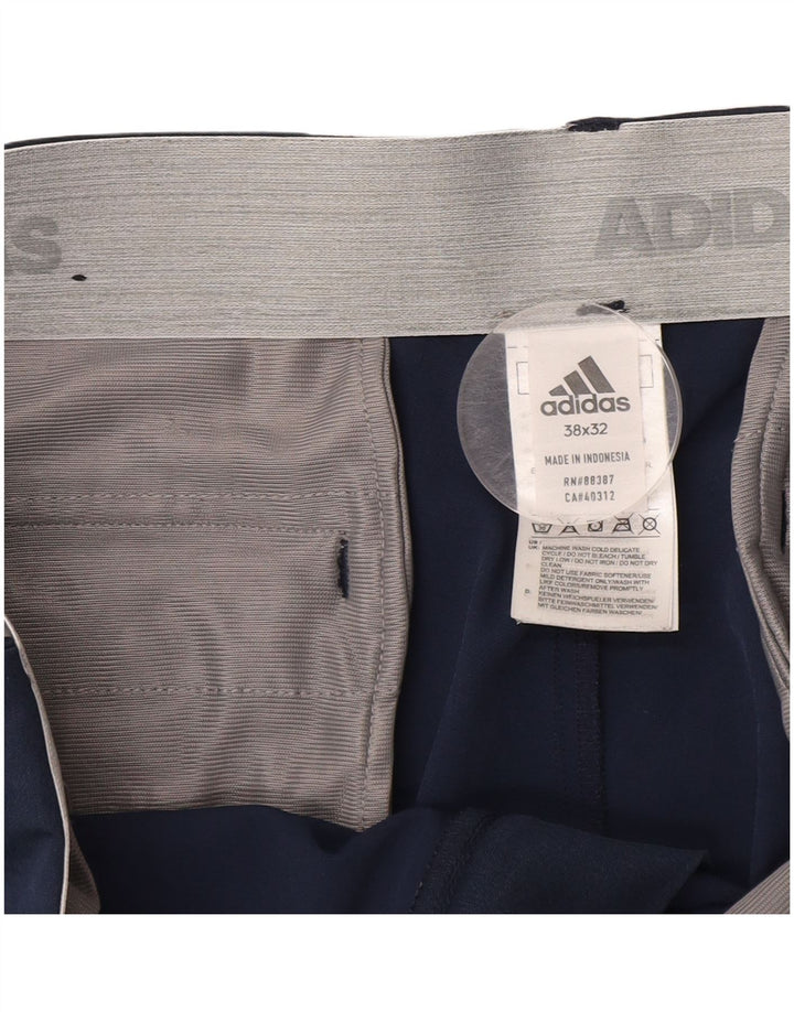 ADIDAS muške ravne chino hlače W38 L32 tamnoplavi najlon