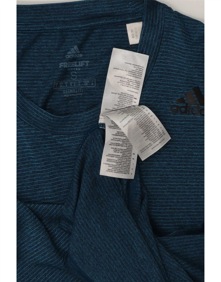 Adidas muška majica Climalite, mali tamnoplavi prugasti poliester