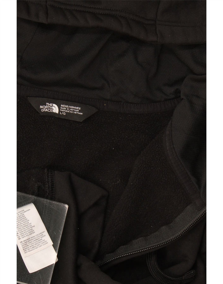The North Face muški pulover s kapuljačom na patentni zatvarač Veliki crni poliester