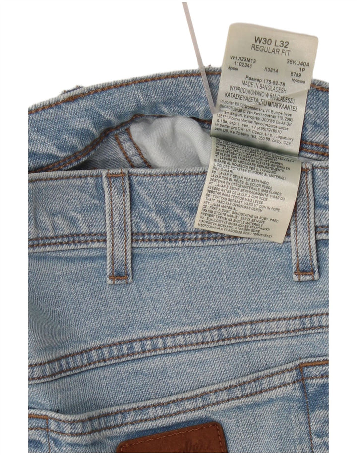 Wrangler ženske ravne traperice regularnog kroja W30 L32 plavi pamuk