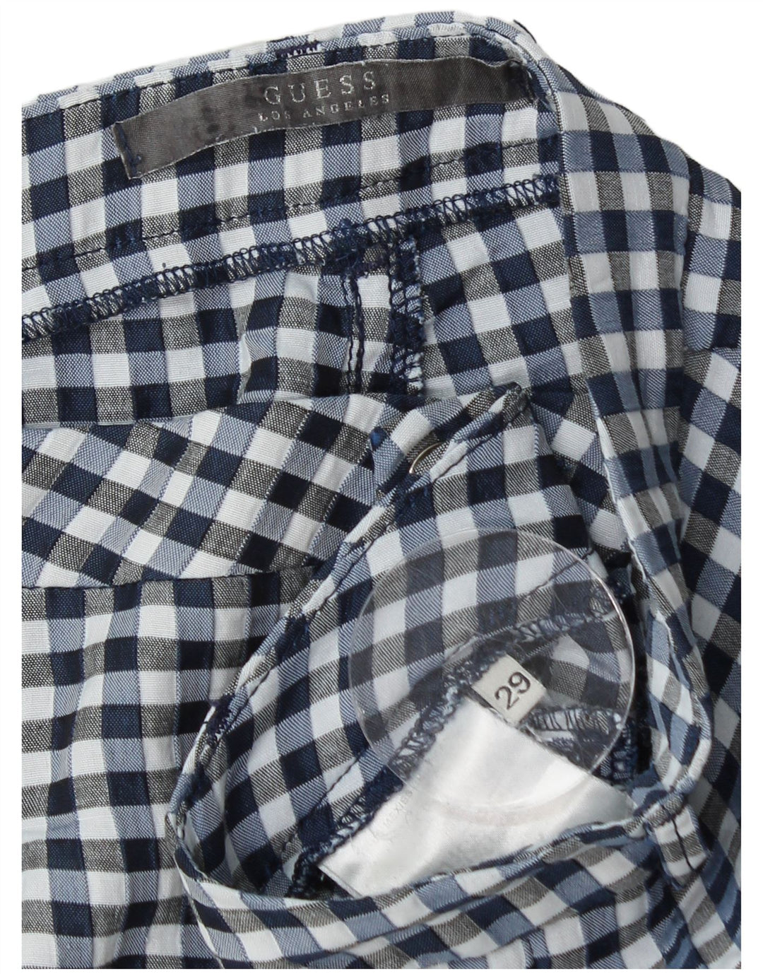 GUESS Ženske kratke ležerne hlače W29 L25 Plavi gingham