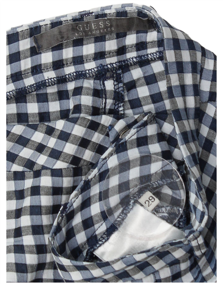 GUESS Ženske kratke ležerne hlače W29 L25 Plavi gingham