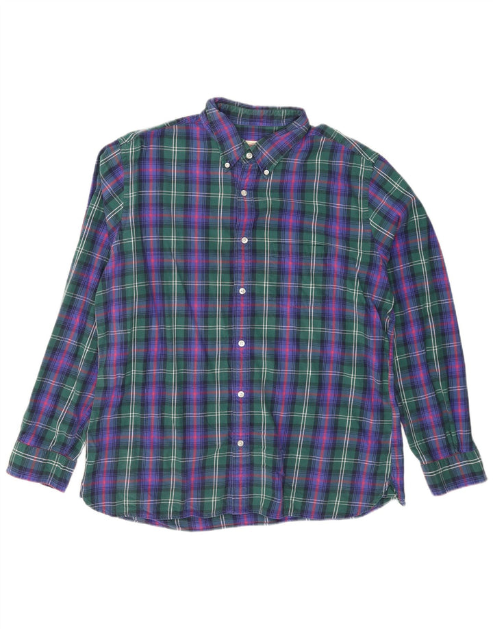 Brooks Brothers muška flanelska košulja 2XL šareni karirani pamuk