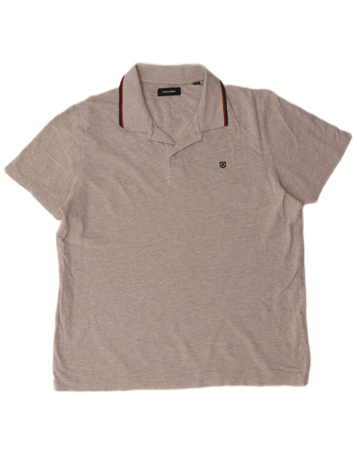 Jack & Jones muška polo majica 2XL sivi pamuk