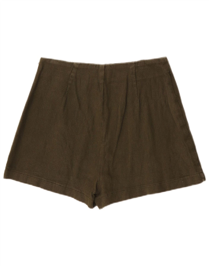 Zara ženske vruće hlačice XS W24 kaki pamuk