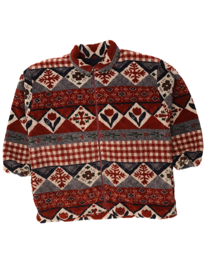 Vintage muška jakna od flisa UK 44 2XL Višebojni geometrijski