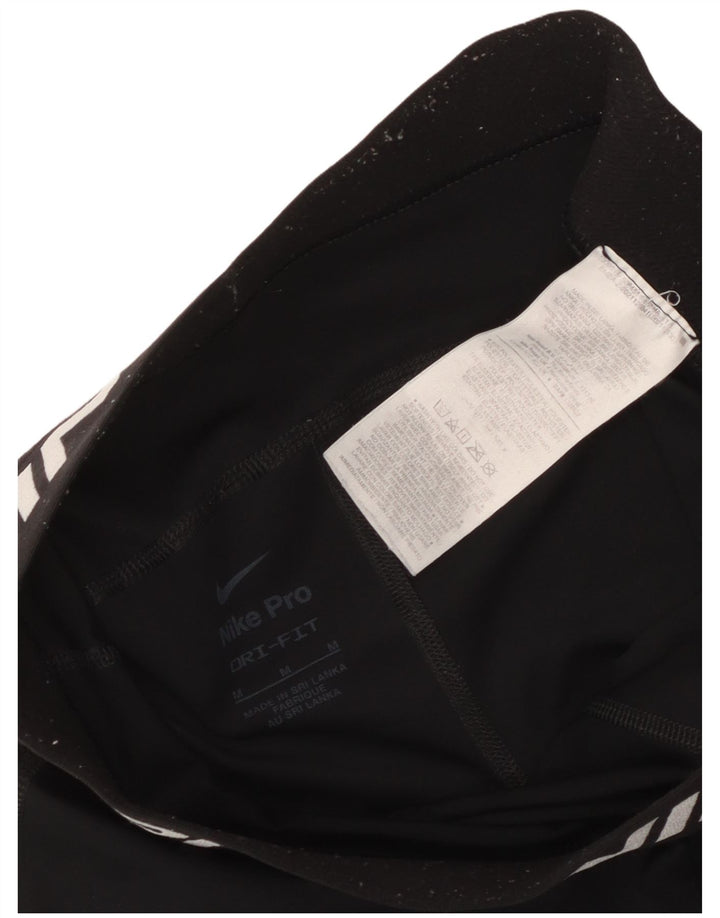 Nike Ženske Dri Fit Graphic Sport Shorts UK 12 Srednje crni poliester