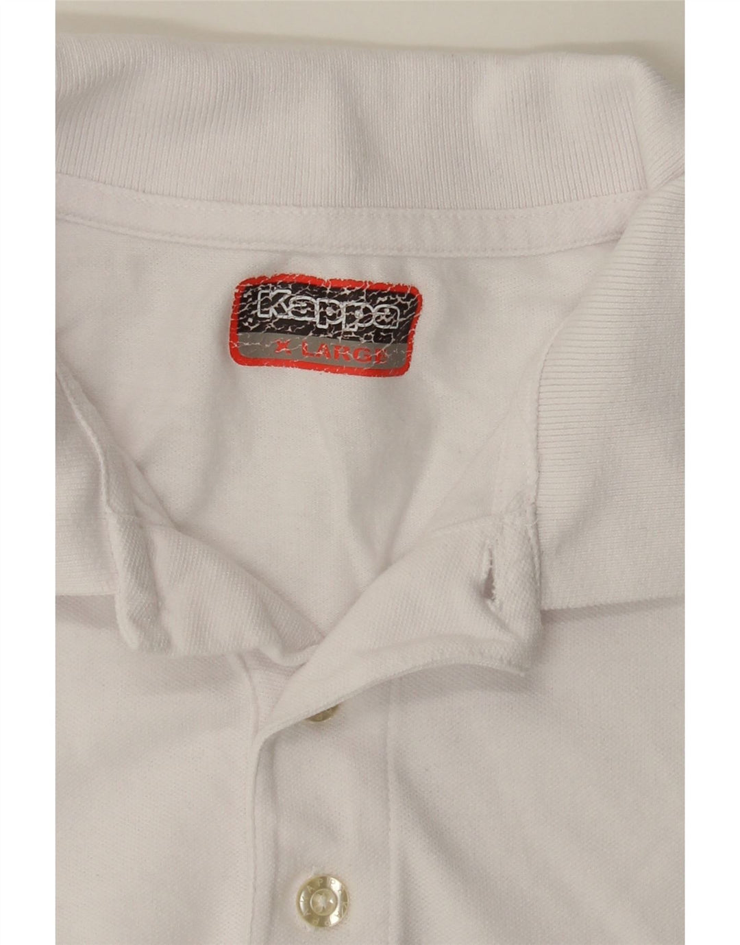 KAPPA Mens Polo Shirt XL White Cotton Classic Vintage Kappa and Second-Hand Kappa from Messina Hembry 
