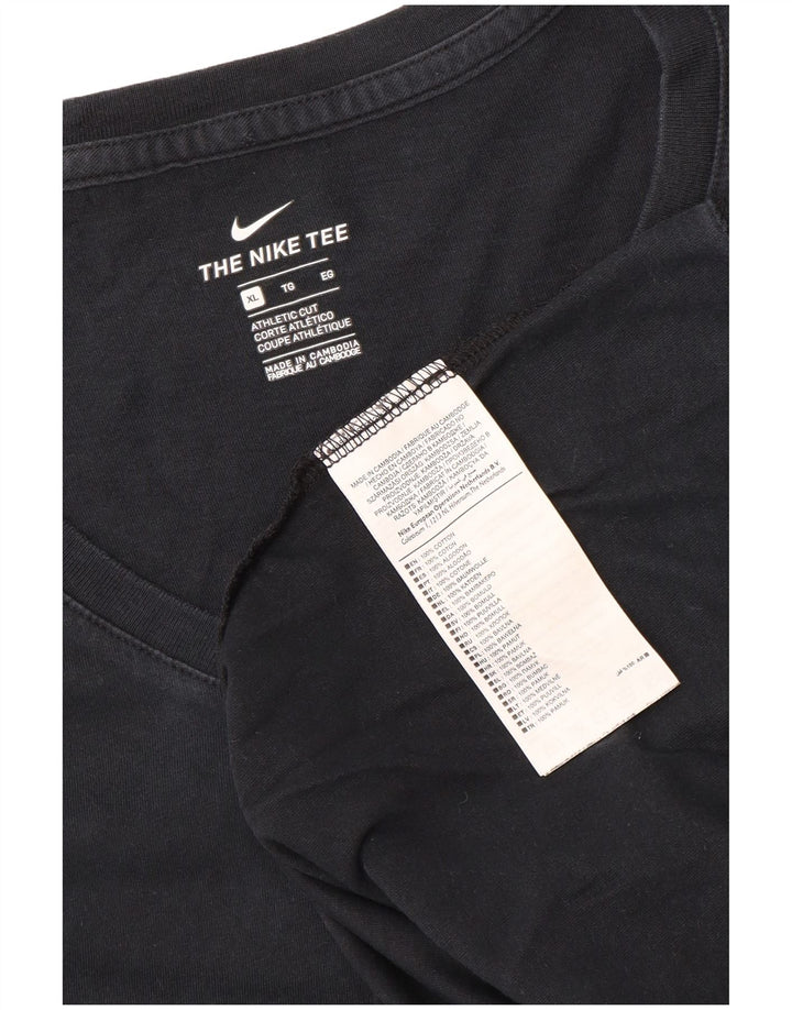 Nike ženska majica atletskog kroja UK 18 XL crni pamuk