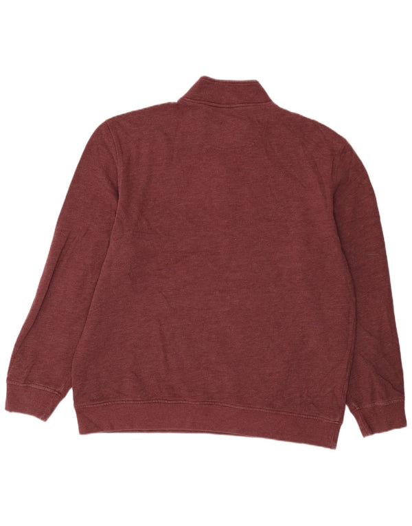 Izod muška majica s izrezom s patentnim zatvaračem opuštenog kroja, 2XL tamnocrvena