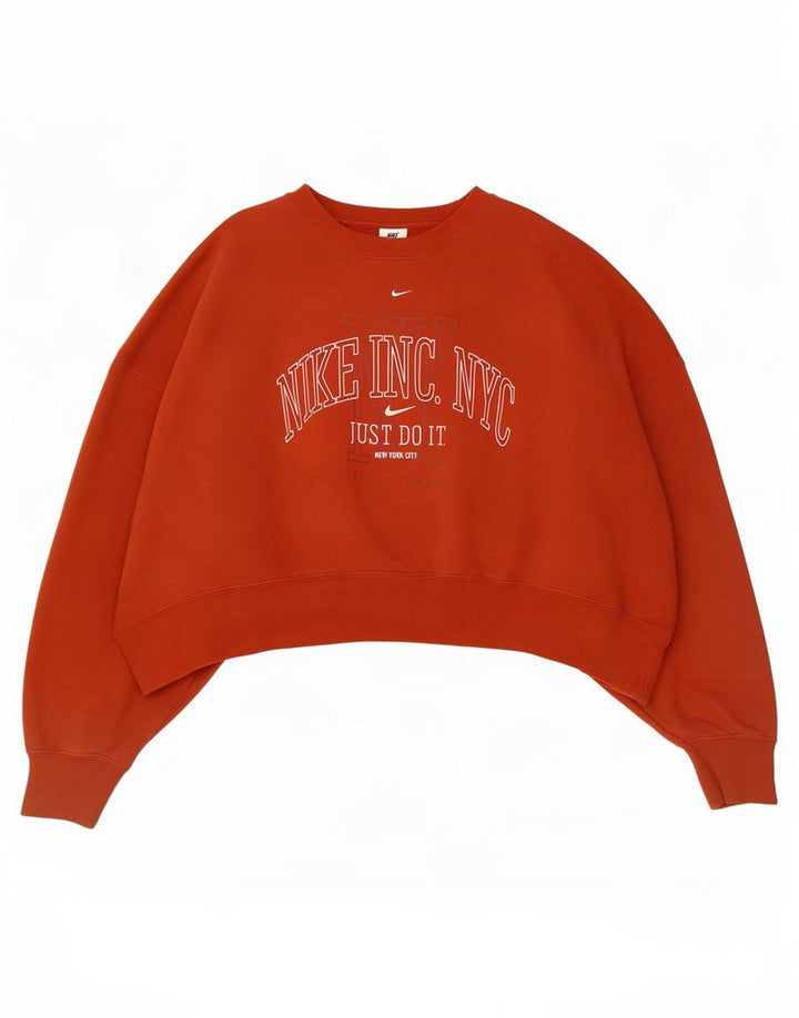 Nike Ženska skraćena majica s kratkim grafičkim motivima, UK 16 Large Red
