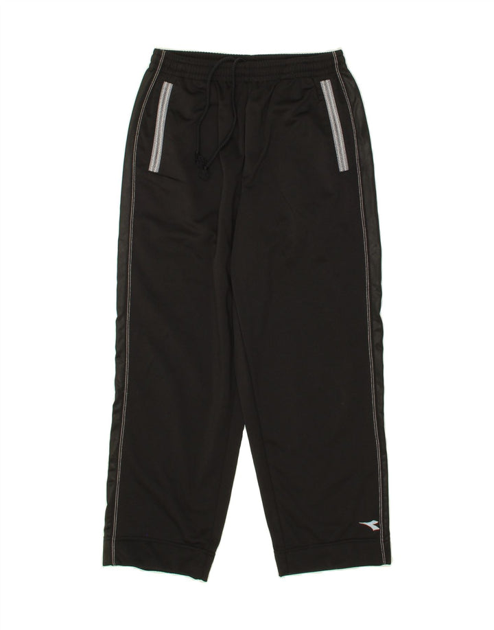 DIADORA Womens Tracksuit Trousers UK 14 Medium Black Polyester Vintage Diadora and Second-Hand Diadora from Messina Hembry 