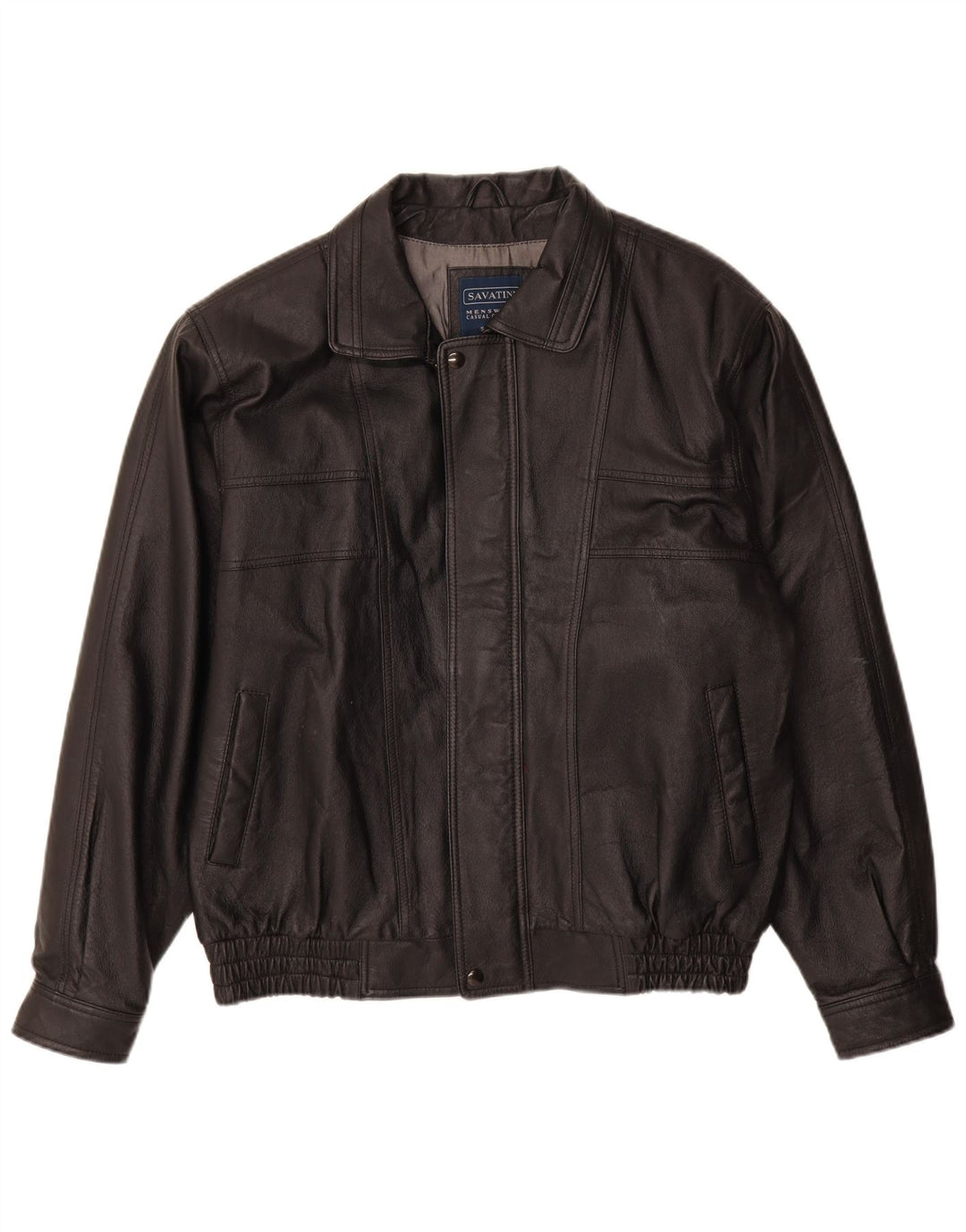 Vintage muška kožna jakna UK 40 velika crna koža