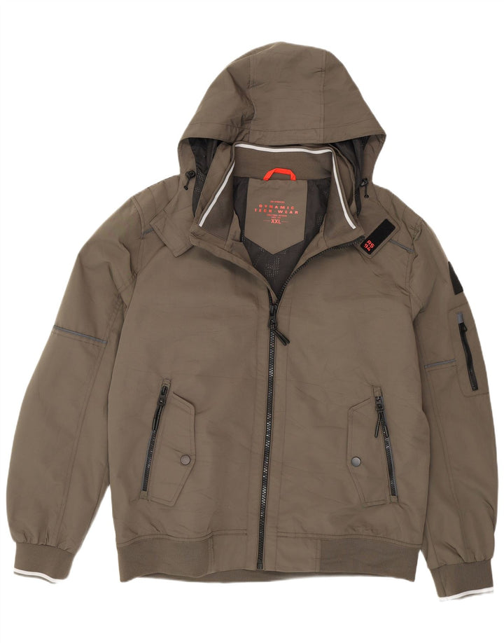Jim Spencer muška bomber jakna s kapuljačom UK 44 2XL kaki poliester
