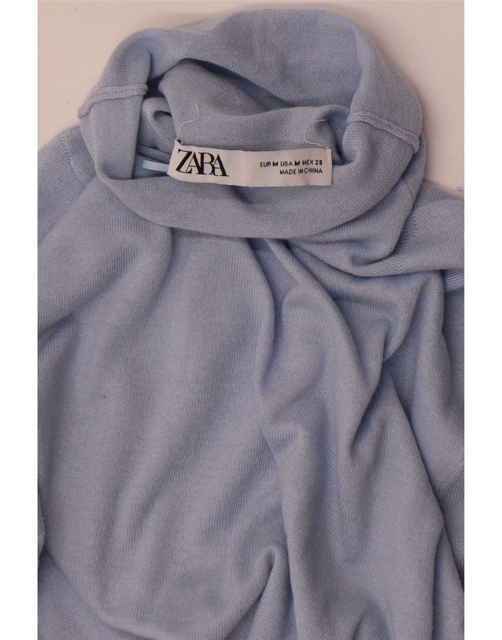 Zara ženski pulover s rol izrezom UK 12 Srednje plava