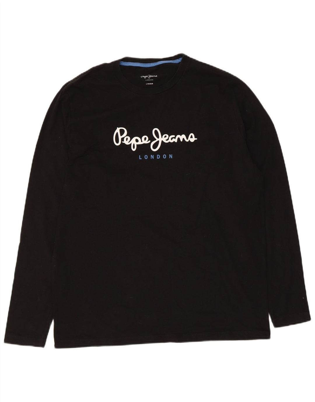 PEPE Jeans Muške Regular Graphic Top dugih rukava Veliki crni