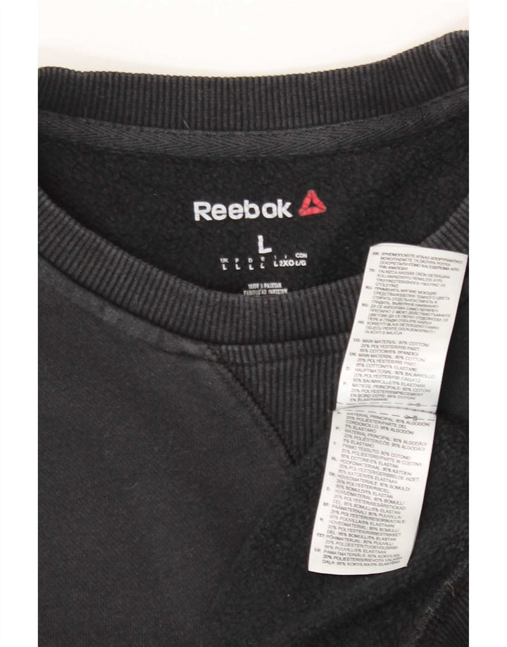 Reebok muški džemperi veliki crni pamuk
