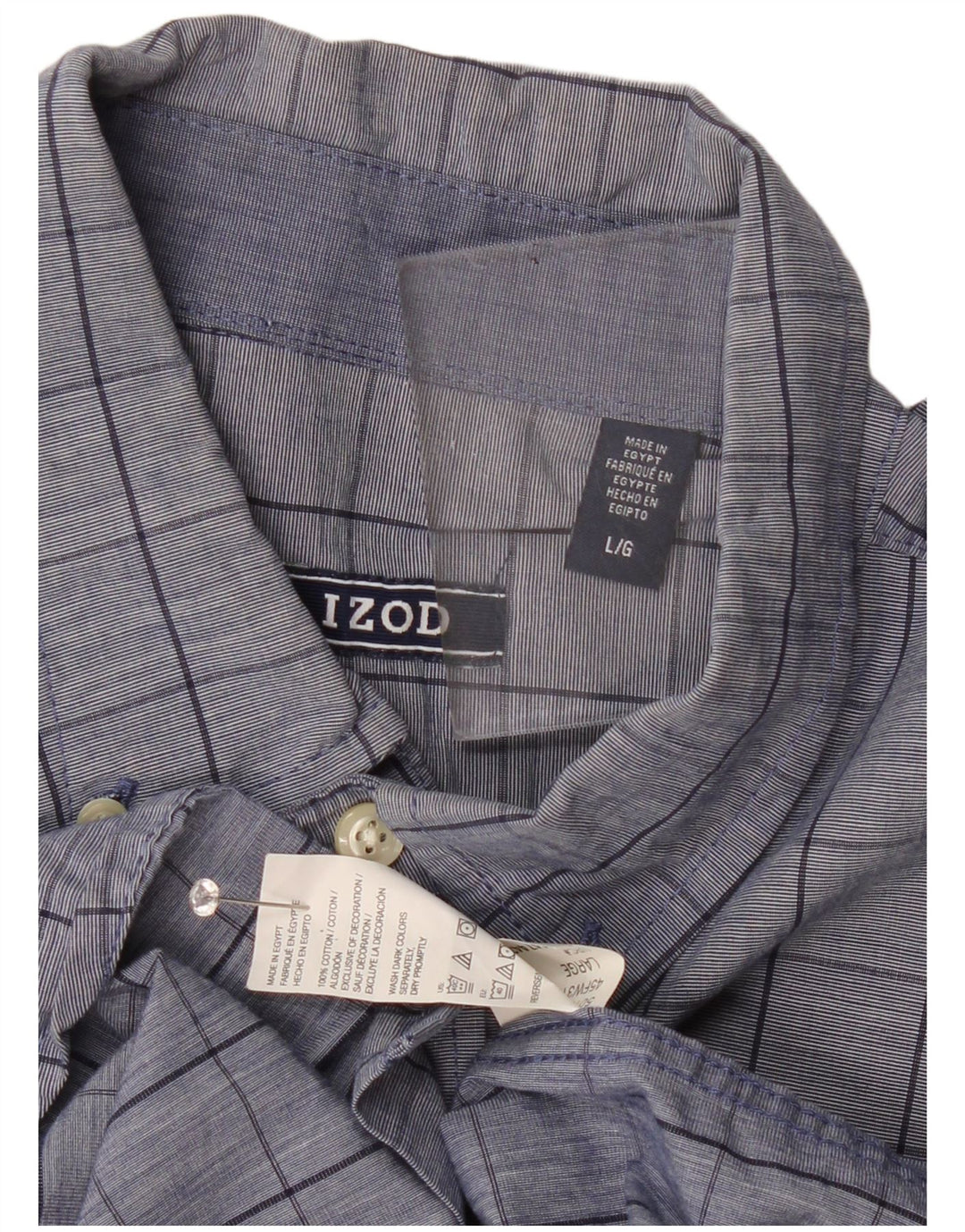 Izod muška košulja veliki plavi karirani pamuk