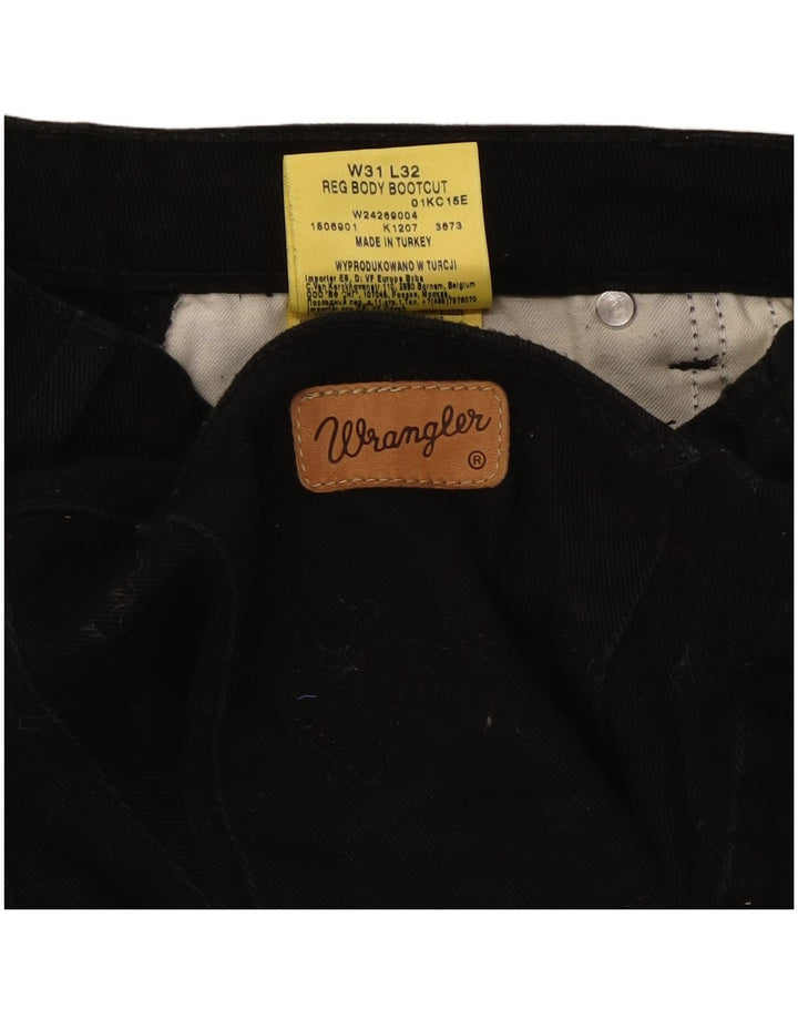 Ženske traperice Wrangler Bootcut W31 L32 crni pamuk
