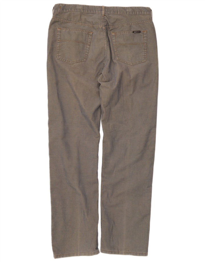 Cerruti muške ravne hlače od samta W38 L34 plavi poliester