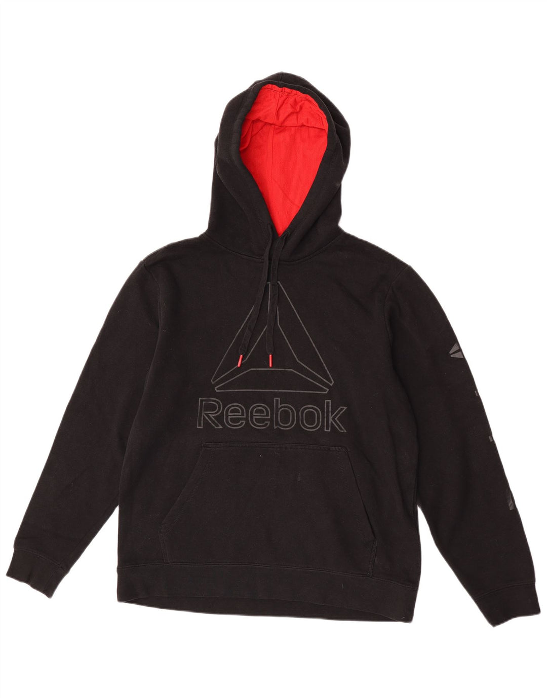 Reebok muška majica s kapuljačom srednje veličine, crni pamuk