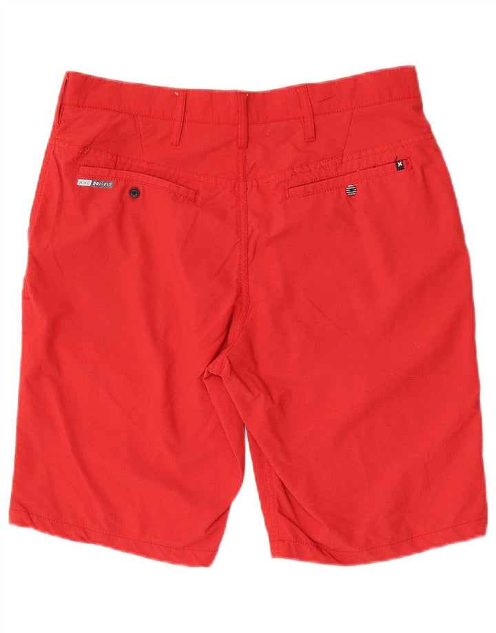 Hurley Muške Dri Fit Chino kratke hlače W30 srednje crvene najlonske boje