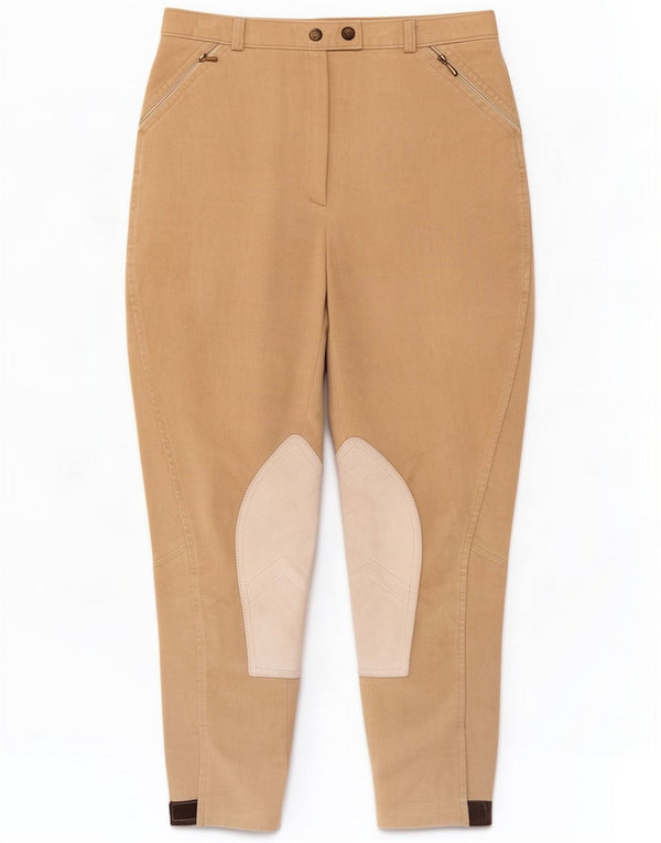 Vintage ženske sužene jahaće hlače W28 L26 Beige Colourblock