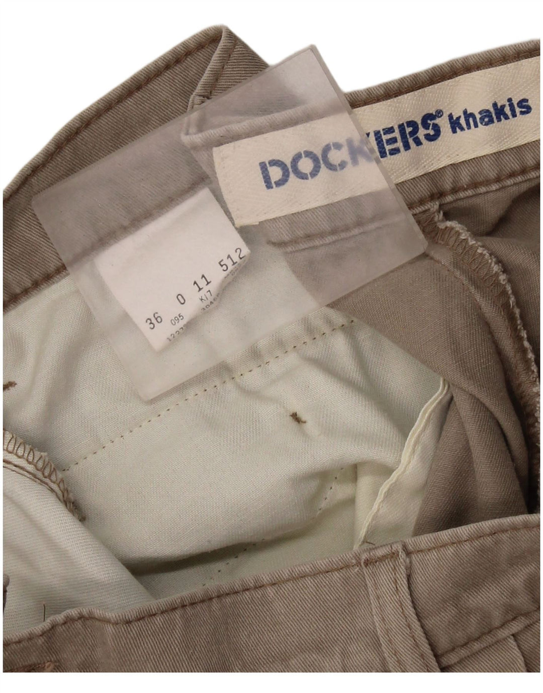 DOCKERS Muške kratke chino kratke hlače kaki boje W36, velike, bež pamuk