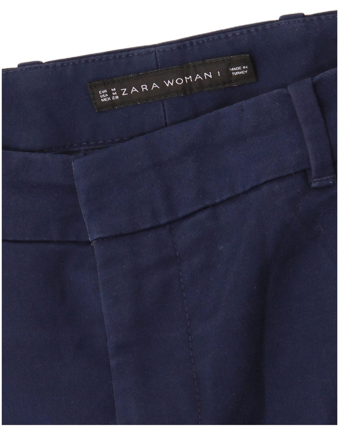 Zara ženske uske chino hlače srednje veličine W28 L28 tamnoplave