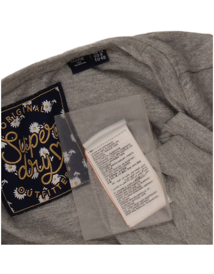 Superdry ženska majica dugih rukava UK 12 srednje sivi pamuk
