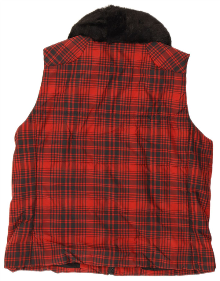 RALPH LAUREN Ženska jakna UK 18 XL Crveni karirani poliester