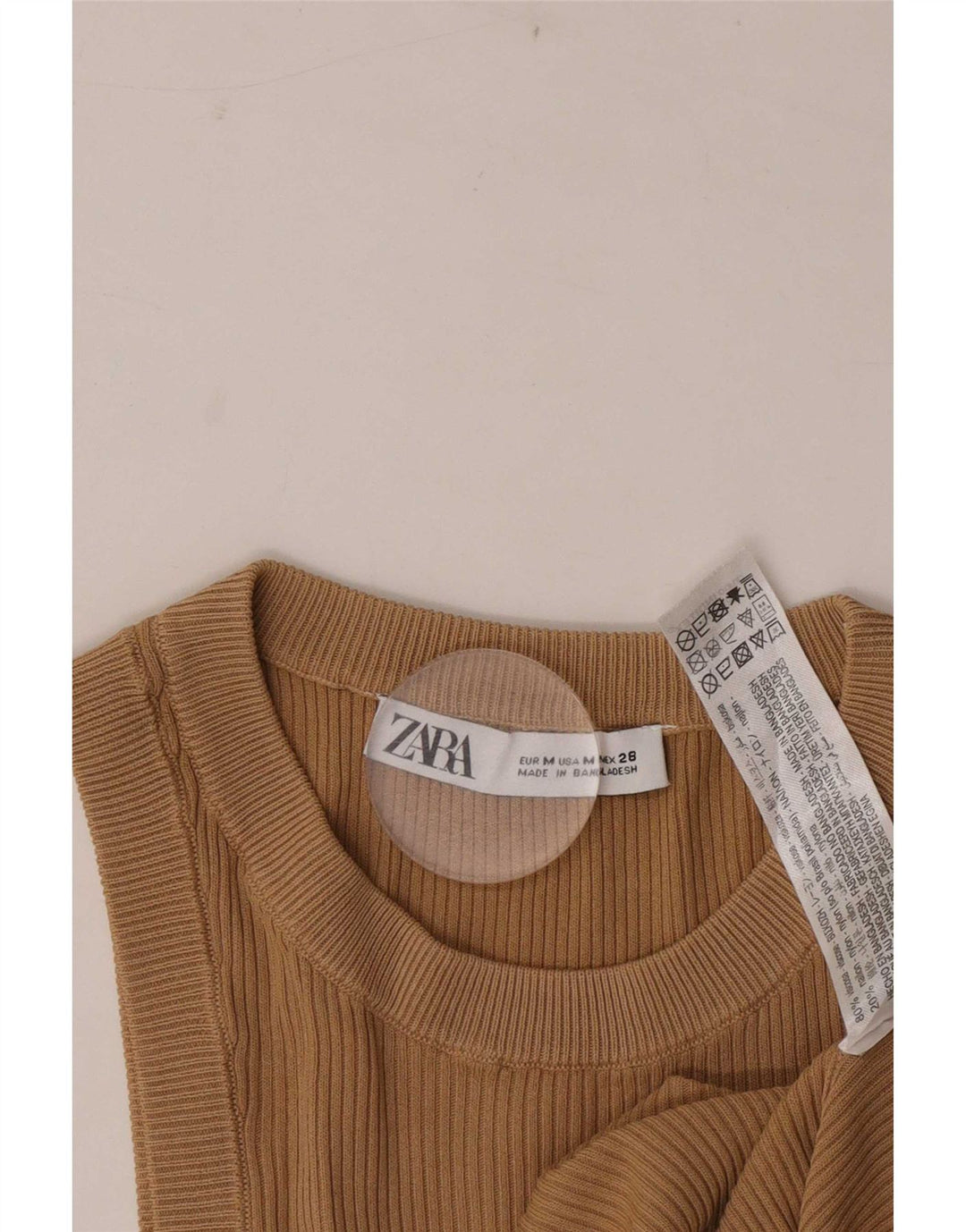 Zara ženski prsluk UK 12 srednje smeđi poliester