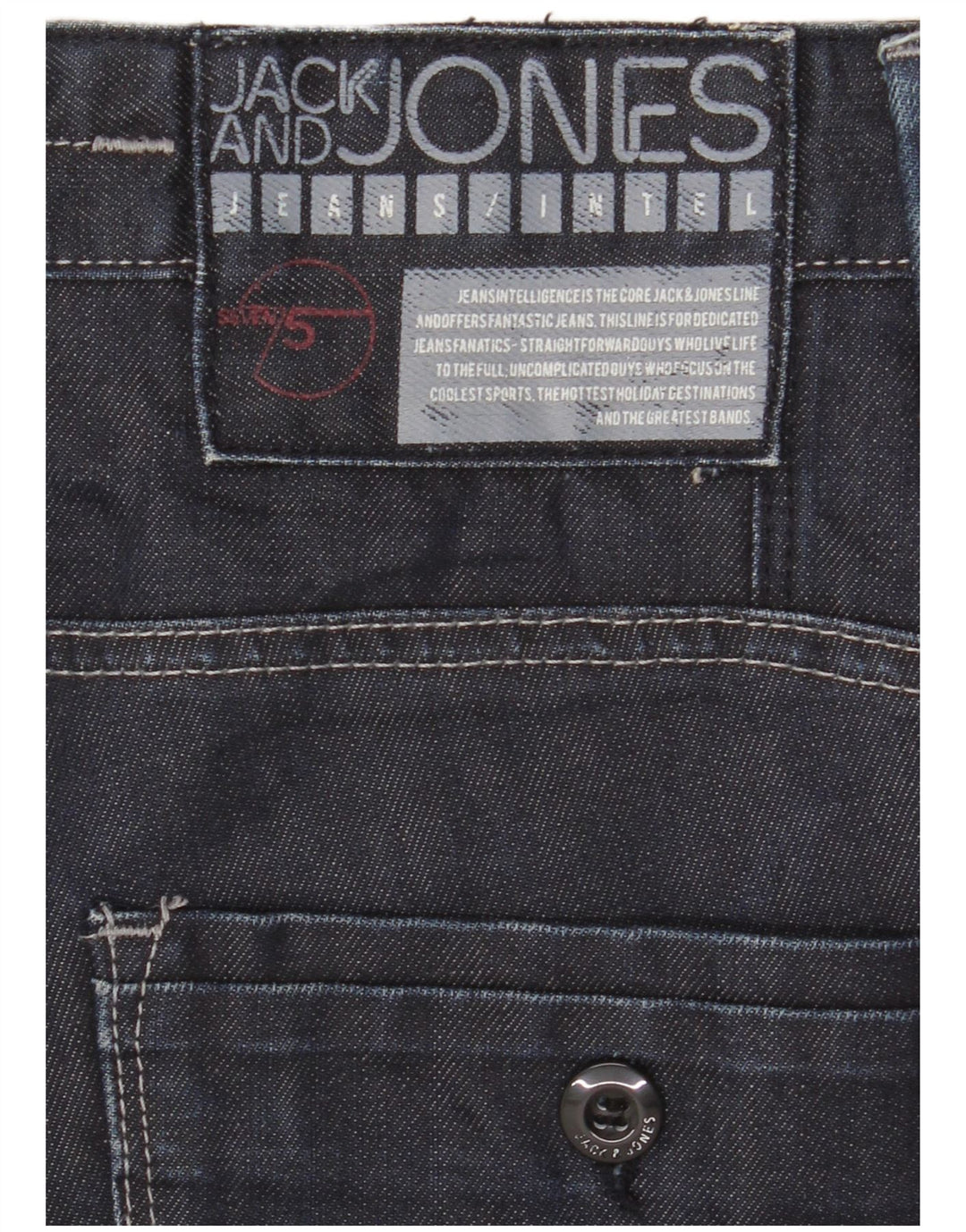 Jack & Jones muške Cargo ravne traperice W32 L33 tamnoplave